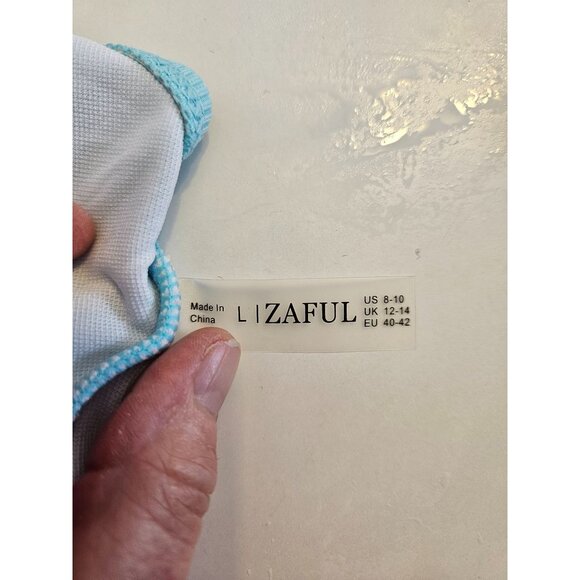 Zaful Womens Colorblock Bikini Set V-Neck & High Waist Bottoms Size 8-10 Sexy - Picture 7 of 9